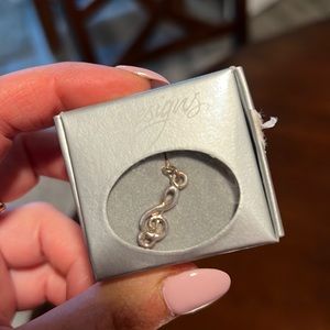 3/$15 Vintage in box designs fashion Jewlery treble clef charm